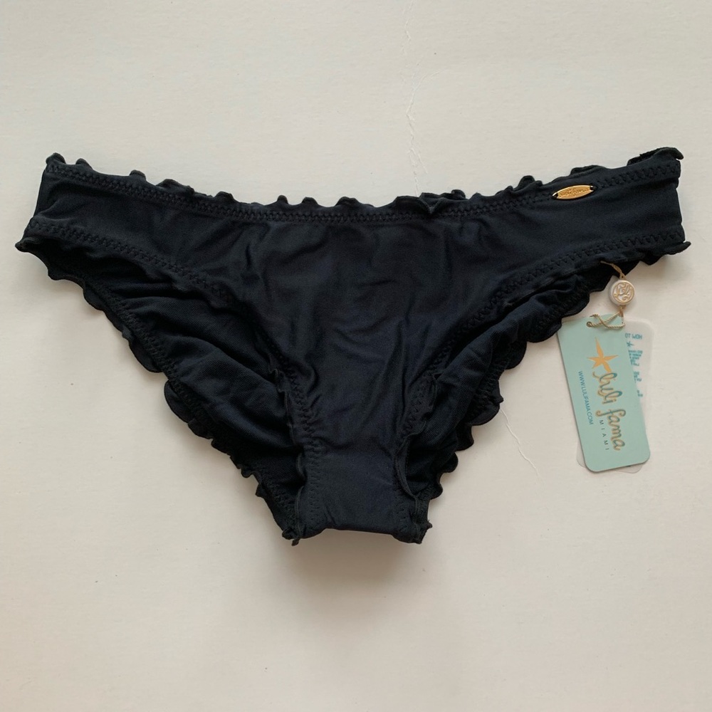 🖤NEW🖤 Luli Fama Wavey Full Black Bikini Bottom